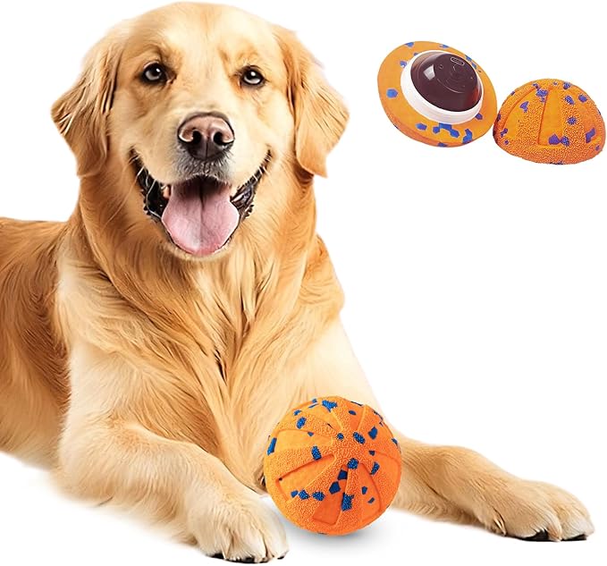 Interactive Dog Toys Ball, Automatic Moving, Bouncing Chew Toys, E-TPU Material, Suitable for Large and Medium-Sized Dogs, Used for Boredom Relief and Daily Training, USB Rechargeable